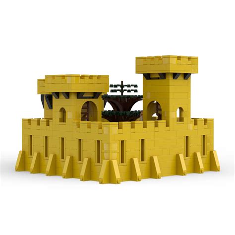 Classic Yellow Castle from 1978 MOC Model Building Blocks ...