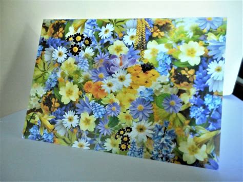 Birthday Card Wild Flowers Floral Photo Card Greeting Etsy