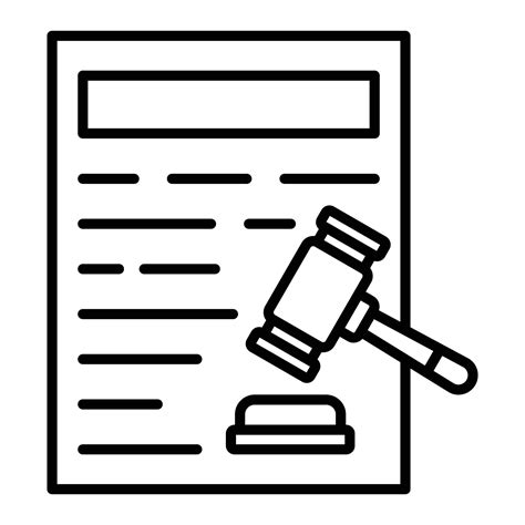 Legal Document Line Icon 10553959 Vector Art At Vecteezy