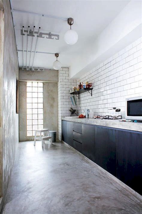 70 Smooth Concrete Floor Ideas For Interior Home Kitchen Layout