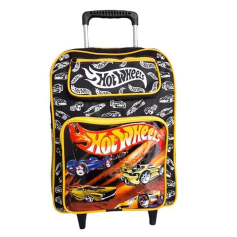 Mochila Escolar De Rodinha Infantil Menino Para Creche Escola Passeio Hot Weels Daweicat