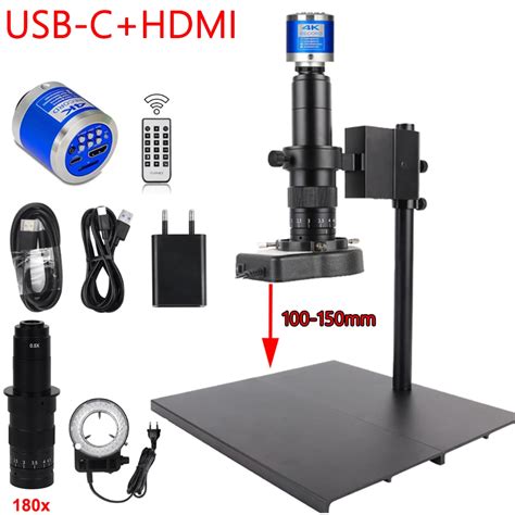 48MP 4K 1080P HDMI USB C Industriel Vid O Num Rique Microscope Cam Ra 1