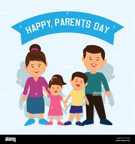 happy parent's day concept. vector illustration Stock Vector Image ...