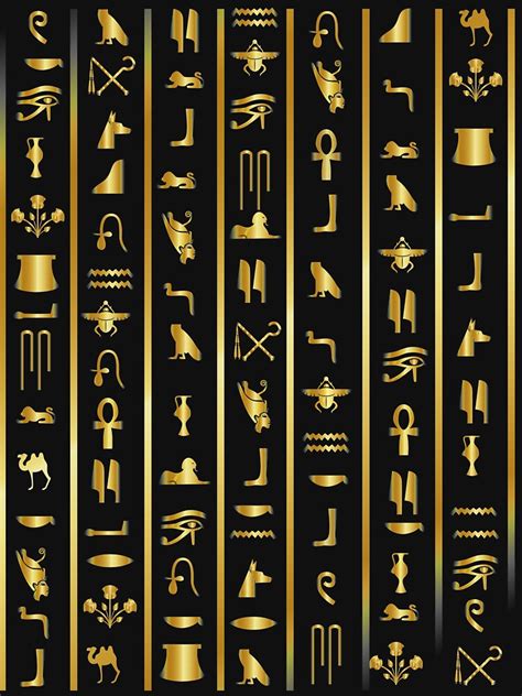 Egyptian Hieroglyphics And Symbols T Shirt For Sale By Jb Boutique