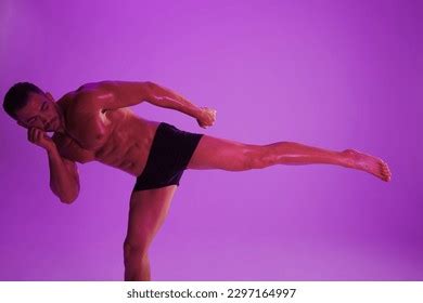 Man Athletic Bodybuilder Poses Nude Torso Stock Photo Shutterstock