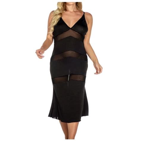 Femmes Sexy Splice Soutien Gorge Sans Fil Lingerie Dos Nu Pyjama Chemise De Nuit Noir S XL