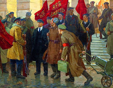 The Revolution Has Begun‘ Lenin With His Bolshevik Soldiers October
