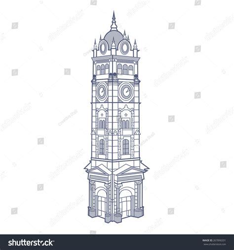 Clock Tower - Faisalabad Stock Vector Illustration 267890201 : Shutterstock