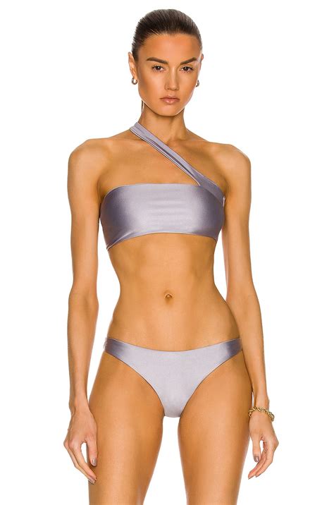 Jade Swim Halo Bikini Top In Periwinkle Sheen Fwrd