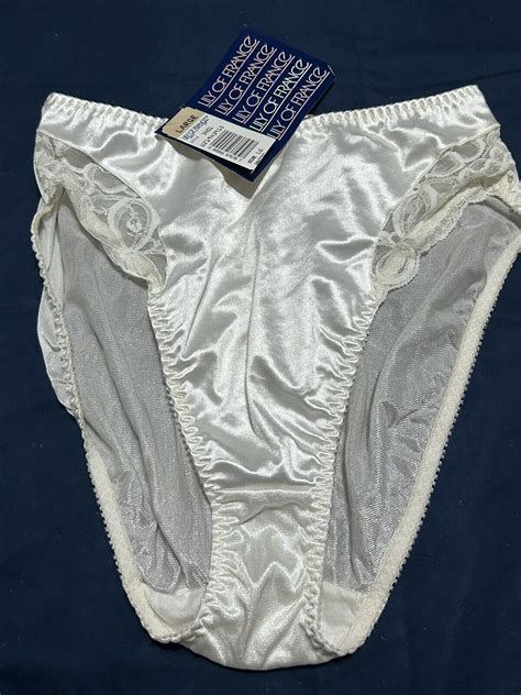 Vintage Second Skin Nylon Lace Hi Cut Bikini Panties Gem