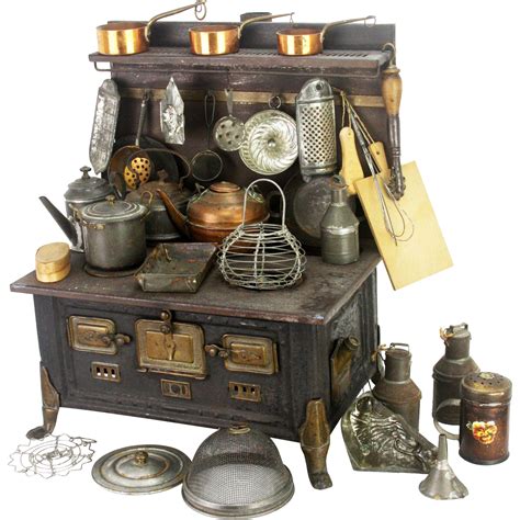 Antique Marklin Toy Doll Stove with Miniature Accessories from ...