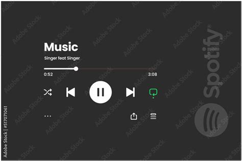 Vetor De Spotify Music Player Do Stock Adobe Stock