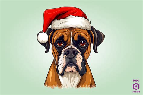 Christmas Boxer Dog 2 By Chippoadesign Thehungryjpeg