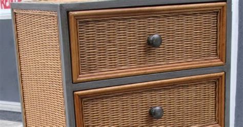 UHURU FURNITURE COLLECTIBLES SOLD Lingerie Chest Of Drawers Wicker And Metal 125