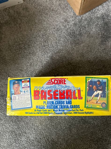 Score 1990 Major League Baseball Cards Wax Box Etsy