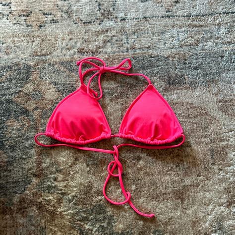Victorias Secret Hot Pink Bikini Top Size Medium Depop
