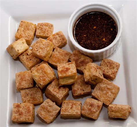 Roasted Tofu With Wasabi Dipping Sauce - Baked In
