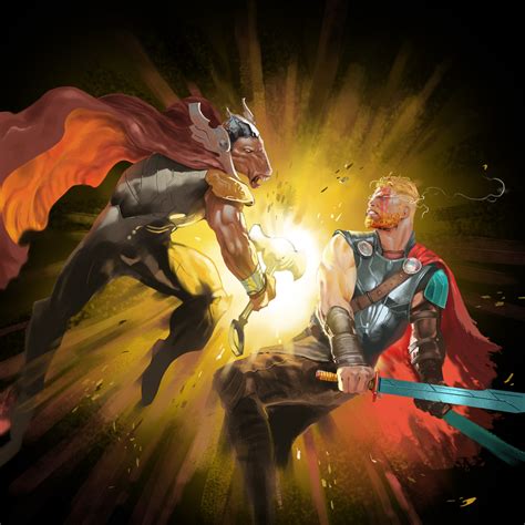 2048x2048 Odinson Vs Beta Ray Bill Ipad Air Hd 4k Wallpapersimages