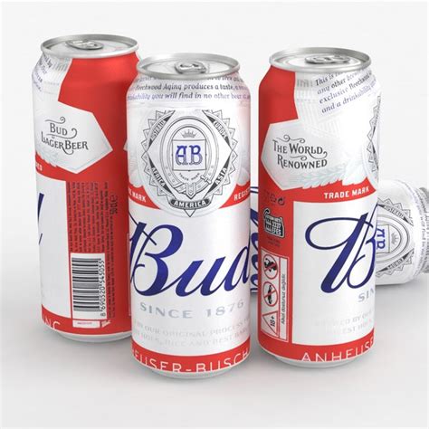 Beer Can Bud Lager 500ml 2022 3D - TurboSquid 1945116