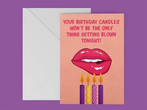 Funny Flirty Birthday Card Rude Blowjob Birthday Sexy Card For Boyfriend Him Oral Sex Adult Card