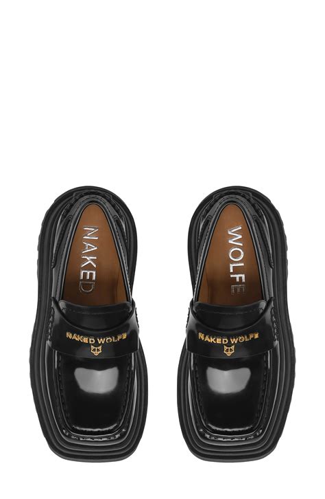 Naked Wolfe Delusion Platform Loafer In Black Smart Closet