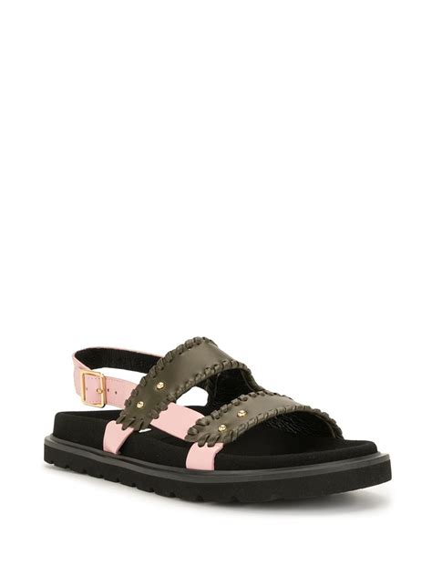 Reike Nen two-tone Leather Sandals - Farfetch