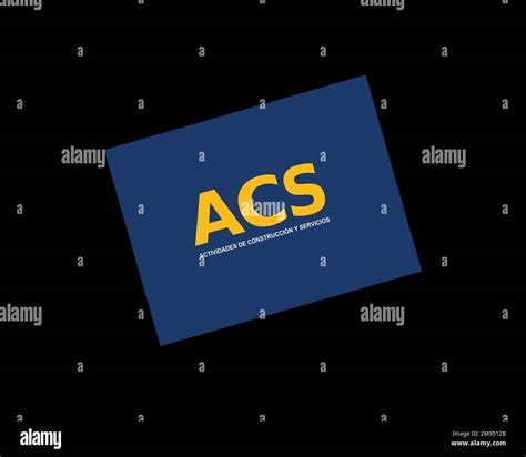 Acs Group Rotated Logo Black Background Stock Photo Alamy