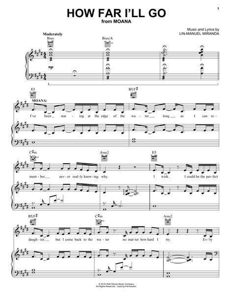 How Far Ill Go Partition Digitale Sheet Music Direct Digital Sheet