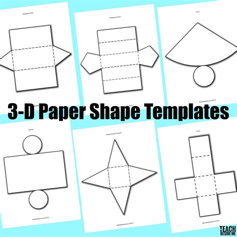 3d Shapes Paper Templates Printable Brochure Template