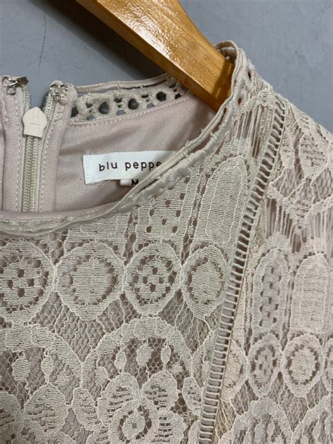 Vestido De Renda Nude Clube Garimpo