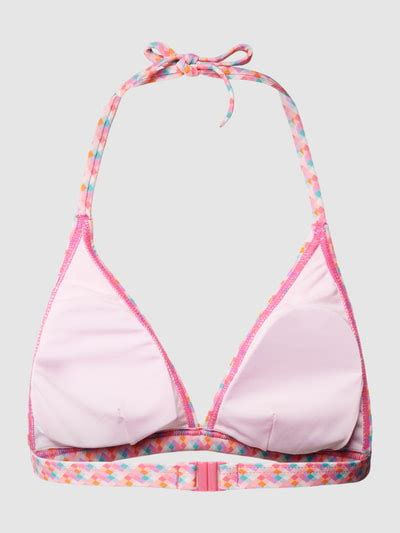 Esprit Bikini Oberteil Mit Allover Muster Pink Online Kaufen
