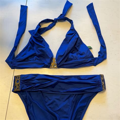 Becca By Rebecca Virtue Royal Blue Bikini Top Botto Gem