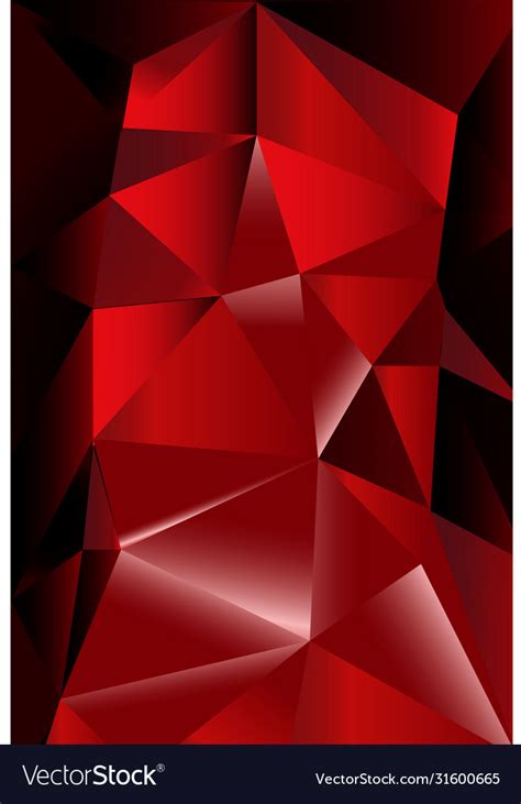 Geometric Background Design Red Triangles Vector Image