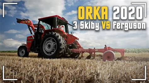 Massey Ferguson 590 w akcji Charrues goizin 3 Orka po żniwna u Zakrzew