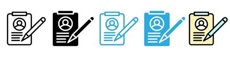 Job Description Icon Logo Set 47540884 Vector Art At Vecteezy