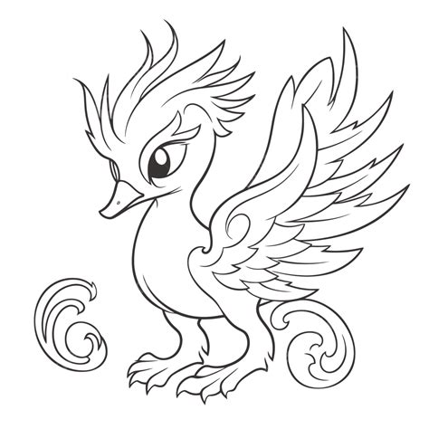 Cute Cartoon Dragon Coloring Page Outline Sketch Drawing Vector, Dragon