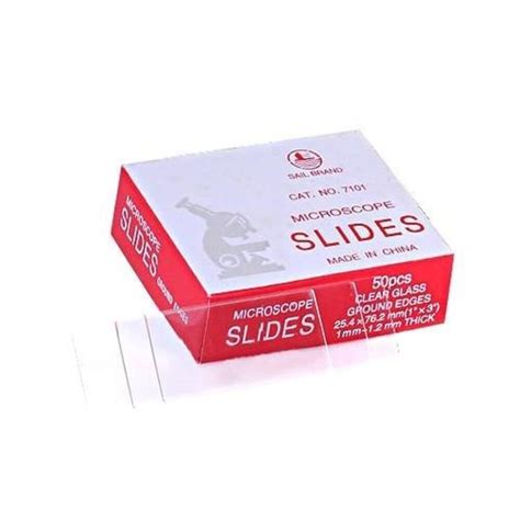 Transparent Prepared Microscope Slide For Chemical Laboratory Size