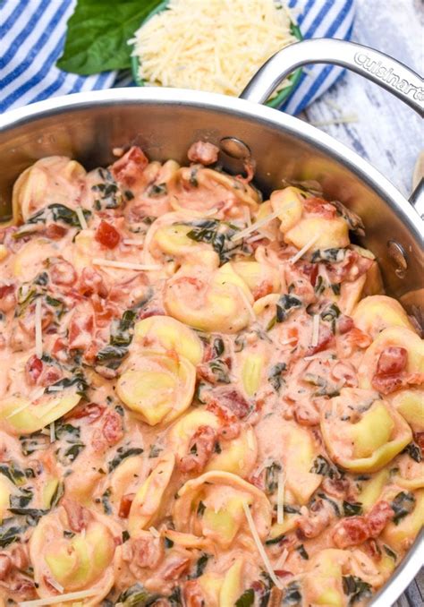 Creamy Tortellini With Spinach And Tomatoes 4 Sons R Us