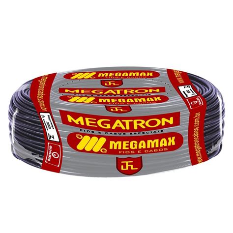 Cabo Flex Vel V Mm Preto Rolo Metros Megatron Cabo