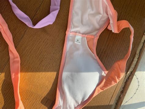 Wundersch Nes Wickel Bikini Orange Violett Gr M Kaufen Auf Ricardo