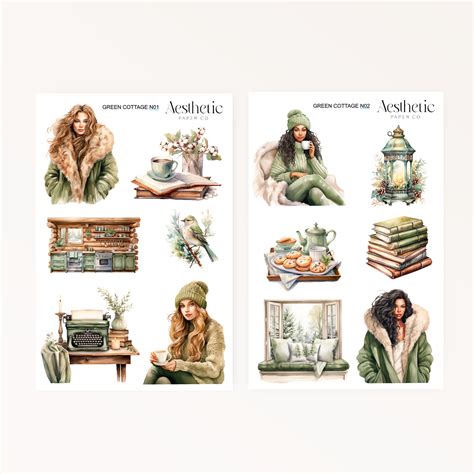 Green Cottage Stickers