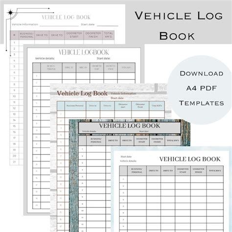 Key Log Template Etsy