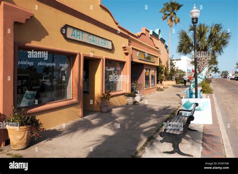 Store Fronts In Downtown Port Isabel Texas Usa Stock Photo Alamy