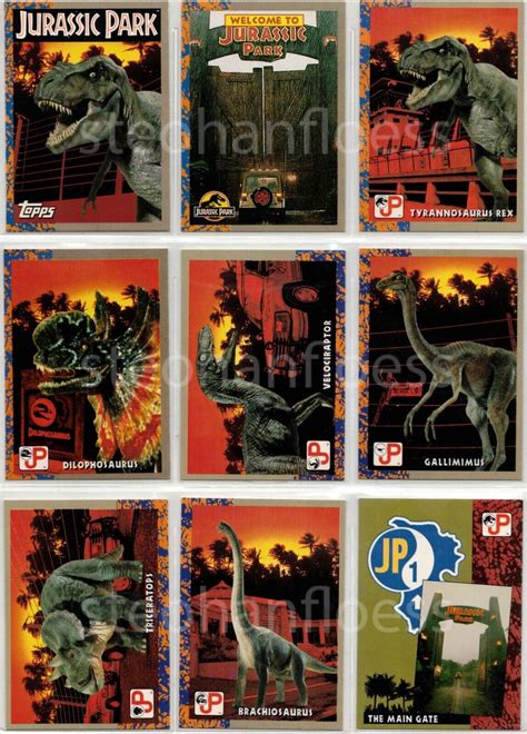 1993 Topps Jurassic Park Base Card Or Sticker You Pick The Card Finish Your Set Ebay