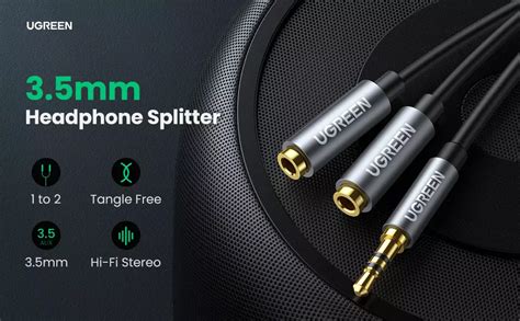 Ugreen Headphone Splitter Mm Audio Stereo Y Adapter To Dual