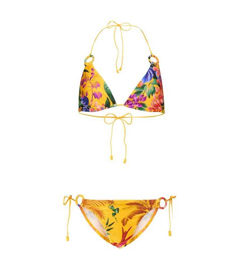 Buy Zimmermann Tropicana Floral Triangle Bikini Multicoloured At 30