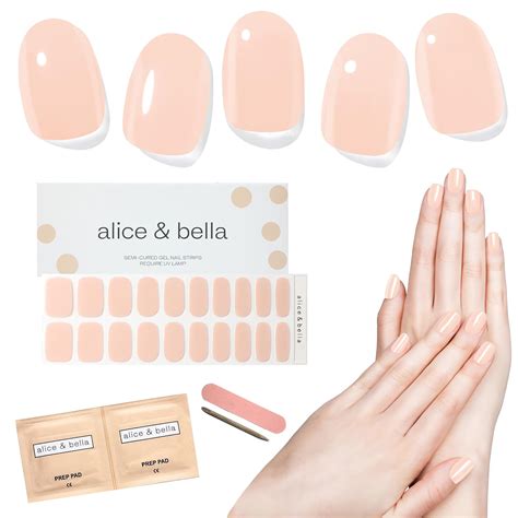 Tiras Adhesivas De Gel Para U As Color Rosa Nude Kit De Calcoman As Uv De Gel Semicurado
