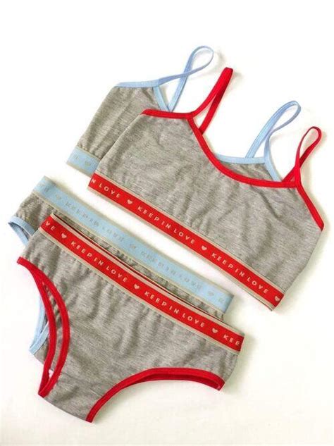 Comprar Kit Conjunto Lingerie Infantil Juvenil sem bojo mescla liso Menina Moça a partir de