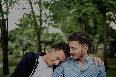 Couple Gay Amour Ext Rieur Concept Photo Premium