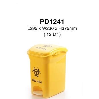 Ready Stock12L 15L 30L Clinical Waste Bin Biohazard Step On Bin